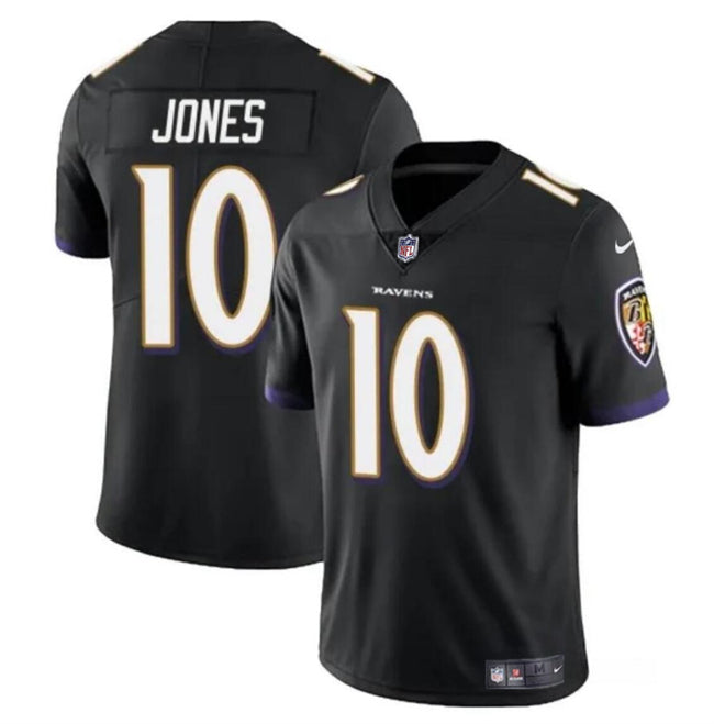 Baltimore Ravens #10 Emory Jones Black Jersey