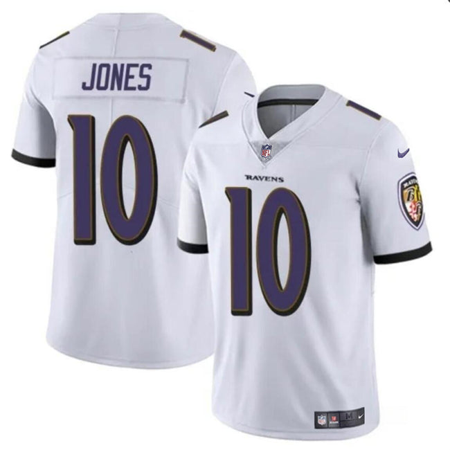 Baltimore Ravens #10 Emory Jones White Jersey
