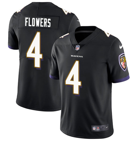 Baltimore Ravens #4 Zay Flowers Black Jersey