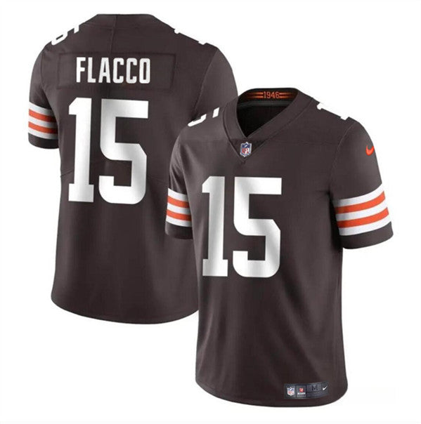 Cleveland Browns #15 Joe Flacco Brown Jersey