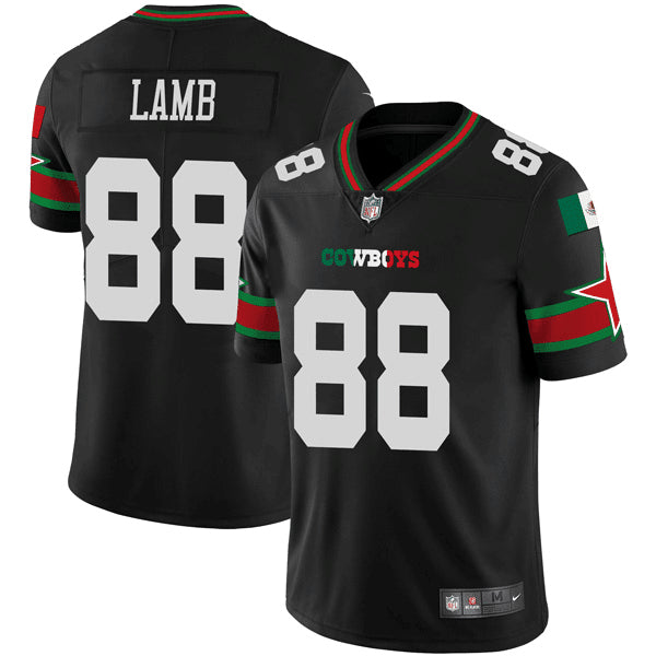 Dallas Cowboys #88 CeeDee Lamb Black Mexico Jersey