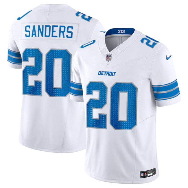 Detroit Lions #20 Barry Sanders White 2024 FUSE Jersey