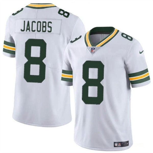 Green Bay Packers #8 Josh Jacobs White Jersey