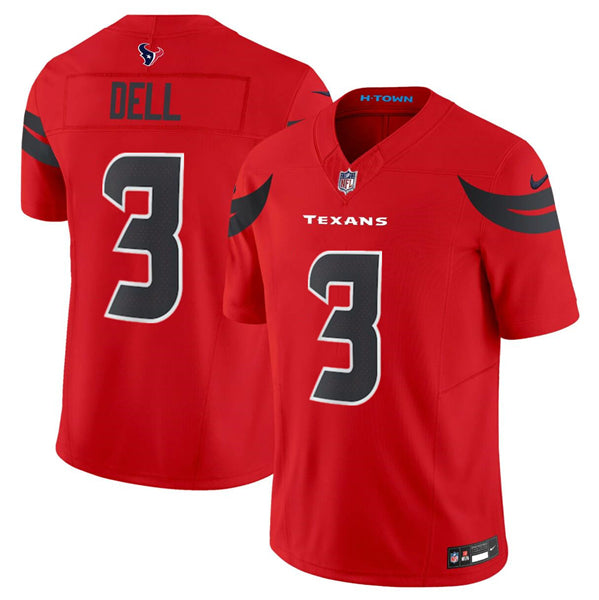 Houston Texans #3 Tank Dell Red 2024 Alternate FUSE Jersey