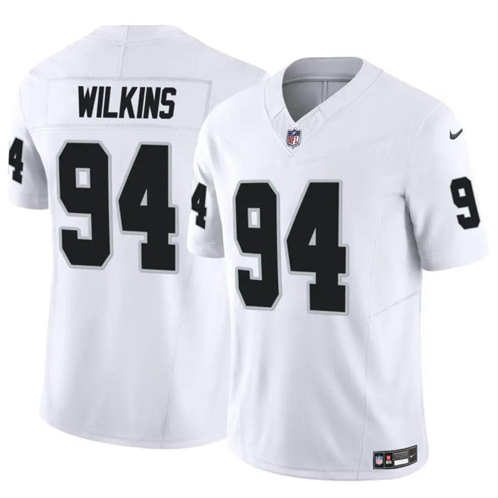 Las Vegas Raiders #94 Christian Wilkins White 2024 FUSE Jersey