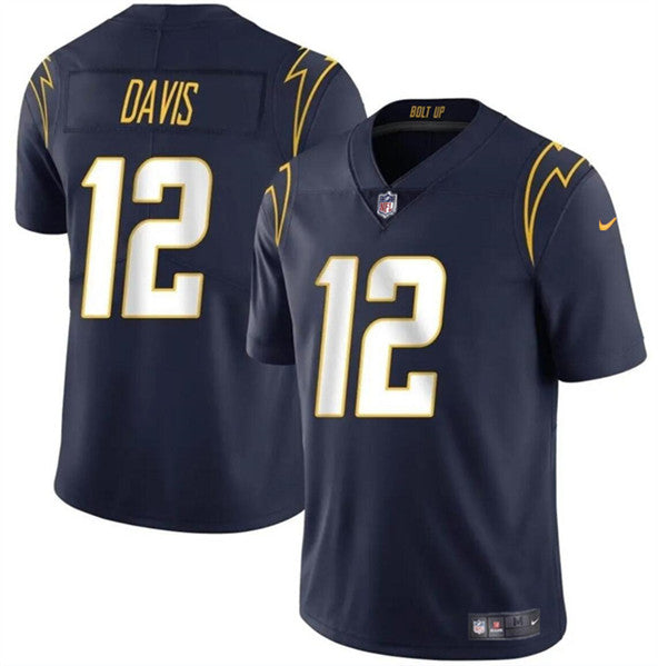 Los Angeles Chargers #12 Derius Davis Navy 2024 Jersey