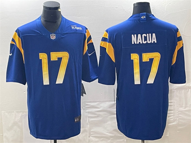 Los Angeles Rams #17 Puka Nacua Blue Jersey