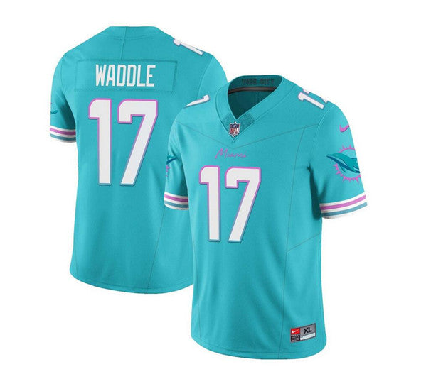 Miami Dolphins #17 Jaylen Waddle Aqua 2023 FUSE Jersey