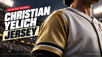 Christian yelich jersey cover image — Christian Yelich Jersey: Brewers Navy, Gold and White