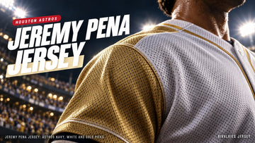 Jeremy pena jersey cover image — Jeremy Pena Jersey: Astros Navy, White and Gold Picks
