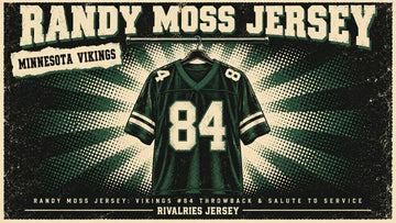 Randy moss jersey cover image — Randy Moss Jersey: Vikings #84 Throwback & Salute to Service