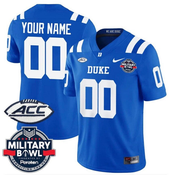 Custom Duke Blue Devils blue jersey