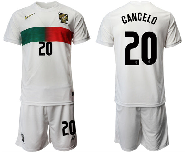 Cancelo Portugal National Team white Away jersey