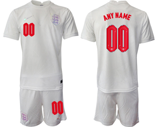 Custom England National Team white Home jersey