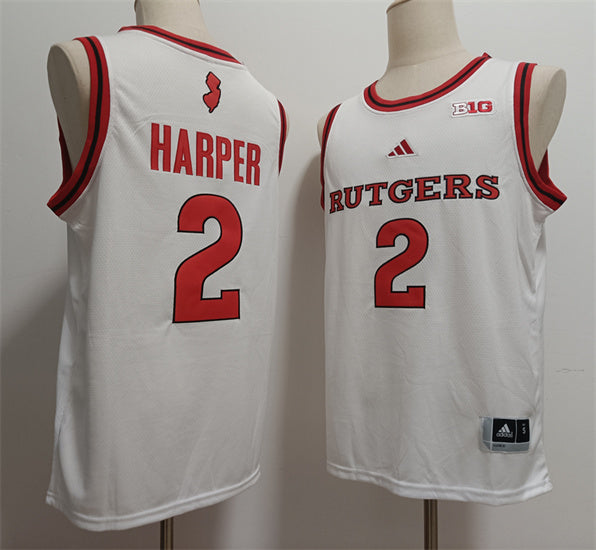 Dylan Harper Rutgers Scarlet Knights white jersey