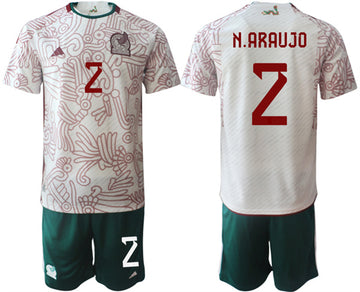 N.Araujo Mexico National Team white Away jersey