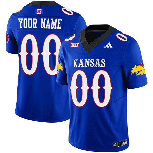 Custom Kansas Jayhawks royal Vapor jersey