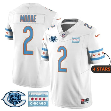 D.J. Moore Chicago Bears white City Edition jersey