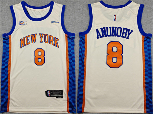 OG Anunoby New York Knicks cream City Edition jersey
