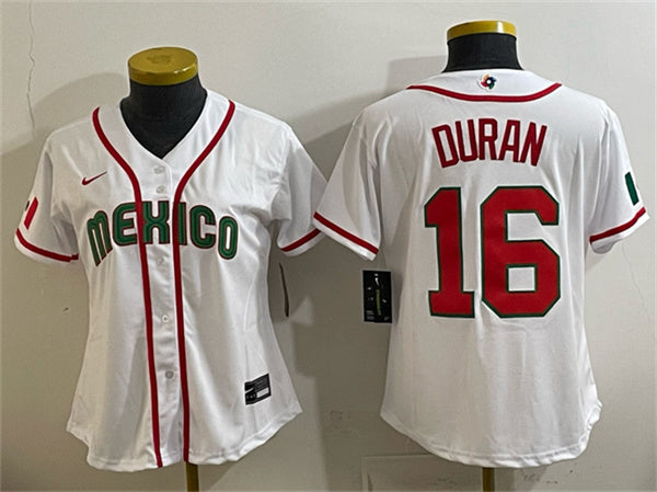 Jarren Duran Mexico Baseball white Classic jersey