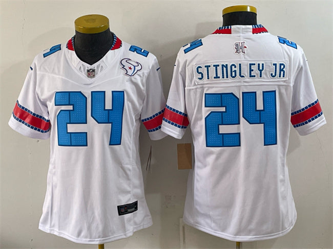 Derek Stingley Jr Houston Texans white Limited jersey