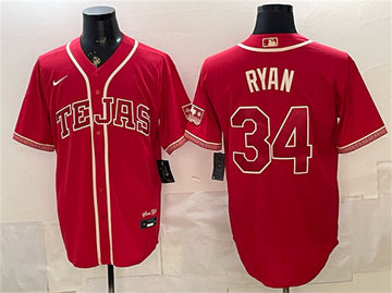 Nolan Ryan Texas Rangers red City Connect jersey