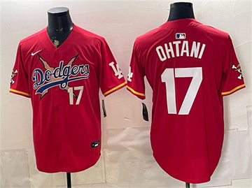 Shohei Ohtani Los Angeles Dodgers red Vapor jersey