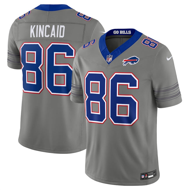 Dalton Kincaid Buffalo Bills gray Vapor jersey