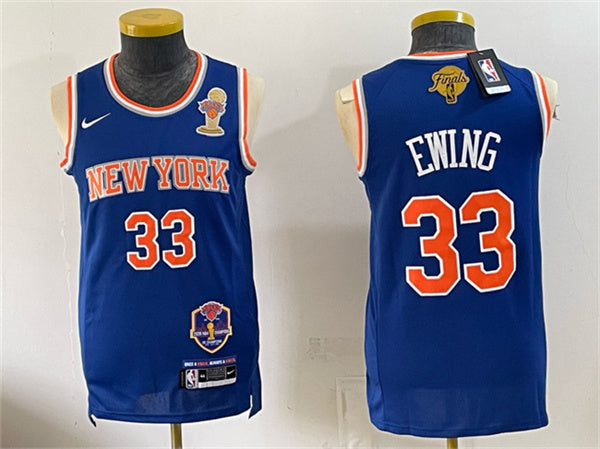 Patrick Ewing New York Knicks blue jersey