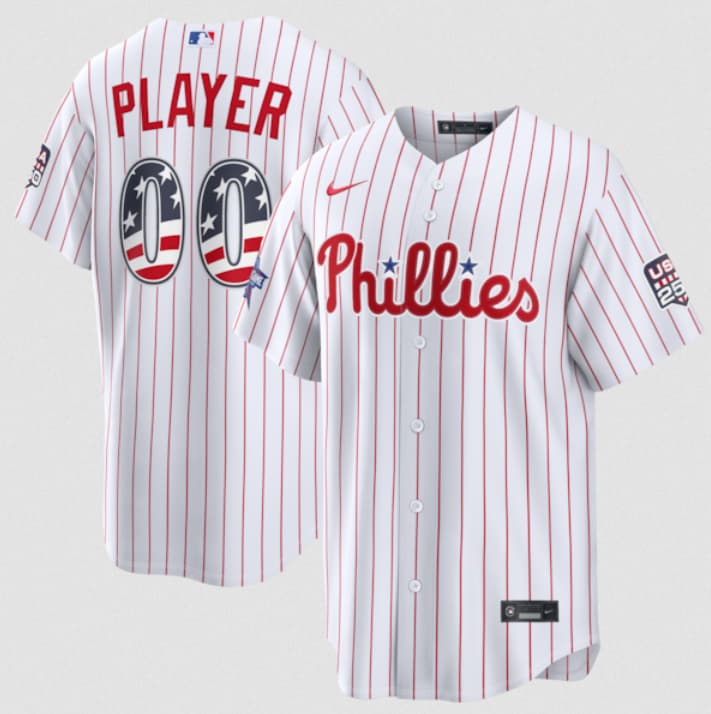 Custom Philadelphia Phillies white All-Star jersey
