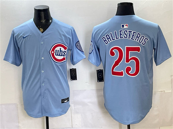 Moisés Ballesteros Chicago Cubs blue Limited jersey