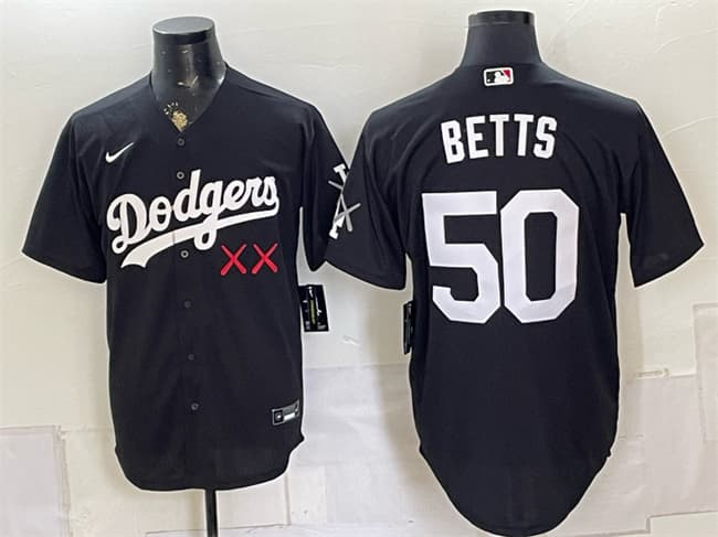 Mookie Betts Los Angeles Dodgers black Vapor jersey