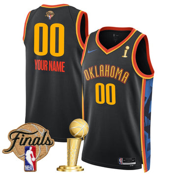 Custom Oklahoma City Thunder black City Edition jersey