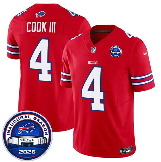James Cook III Buffalo Bills red jersey