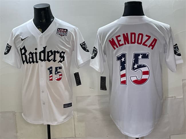Fernando Mendoza Las Vegas Raiders white Vapor jersey