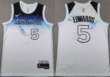 Anthony Edwards Minnesota Timberwolves white City Edition jersey
