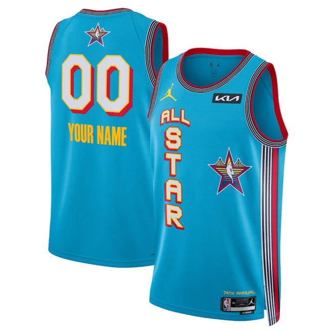 Custom NBA All-Star blue jersey