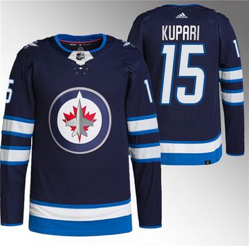 Rasmus Kupari Winnipeg Jets navy jersey