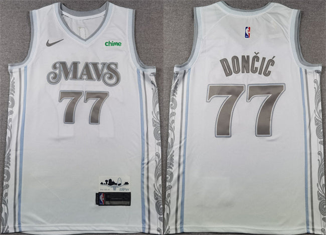 Luka Doncic Dallas Mavericks white City Edition jersey