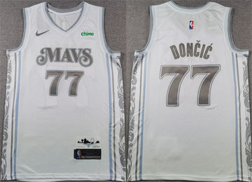 Luka Doncic Dallas Mavericks white City Edition jersey