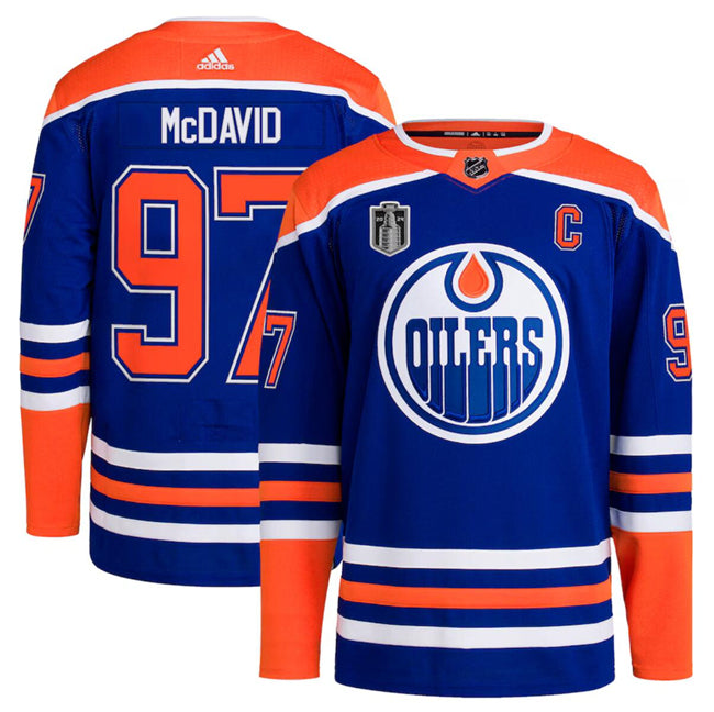 Connor McDavid Edmonton Oilers royal jersey