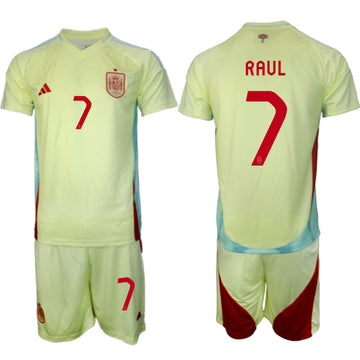Raúl Spain National Team yellow Away jersey