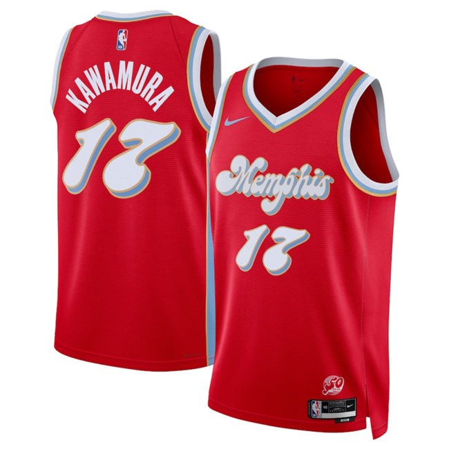 Yuki Kawamura Memphis Grizzlies red City Edition jersey