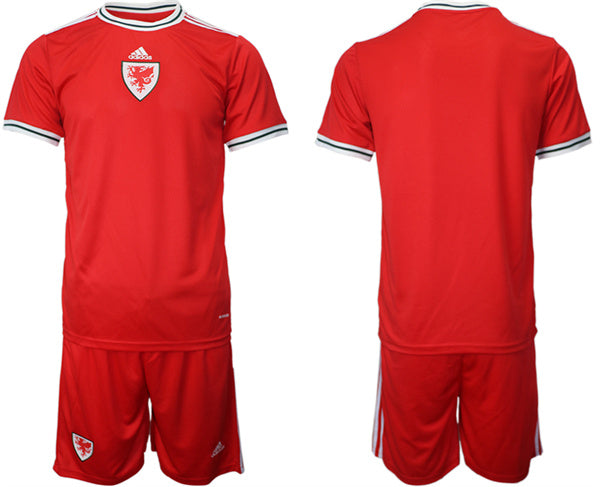 Custom Wales National Team red Home jersey