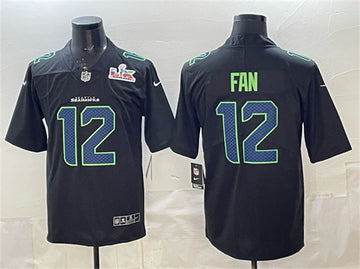 Fan Seattle Seahawks black Vapor jersey