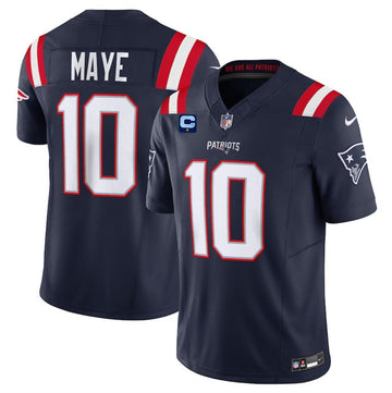 Drake Maye New England Patriots navy Vapor jersey