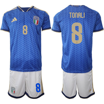 Sandro Tonali Italy National Team blue Home jersey