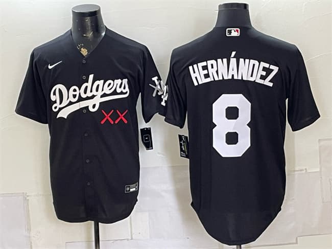 Enrique Hernández Los Angeles Dodgers black Vapor jersey