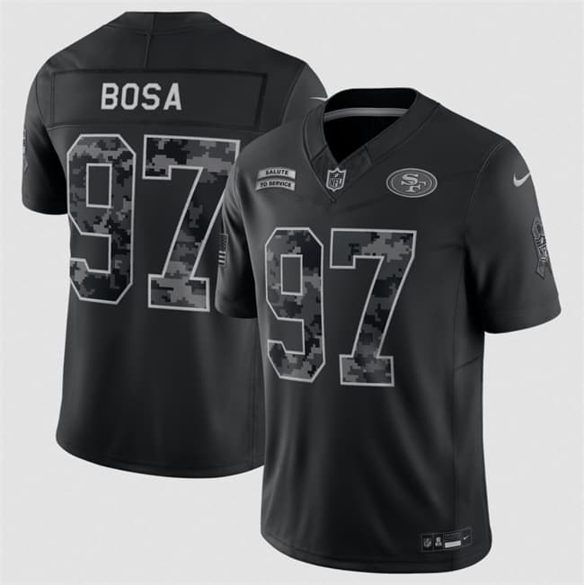 Nick Bosa San Francisco 49ers black Salute To Service jersey