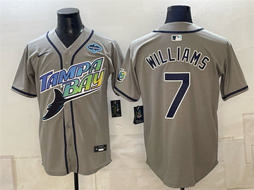 Carson Williams Tampa Bay Rays gray Vapor jersey